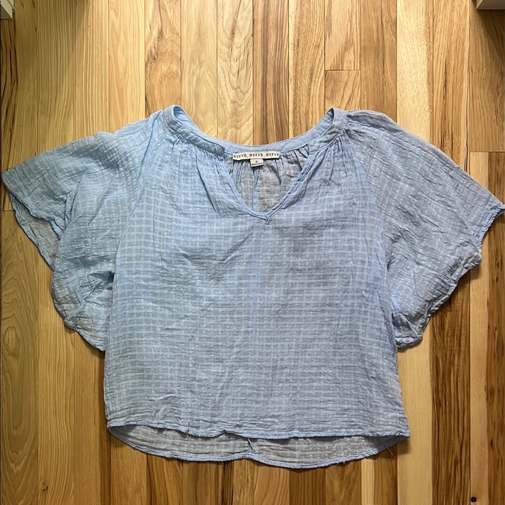 HYFVE Light Blue Textured Blouse